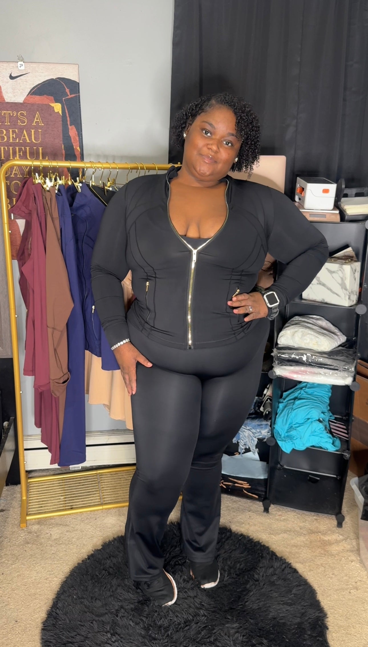 LKC Black Flared Active Pants
