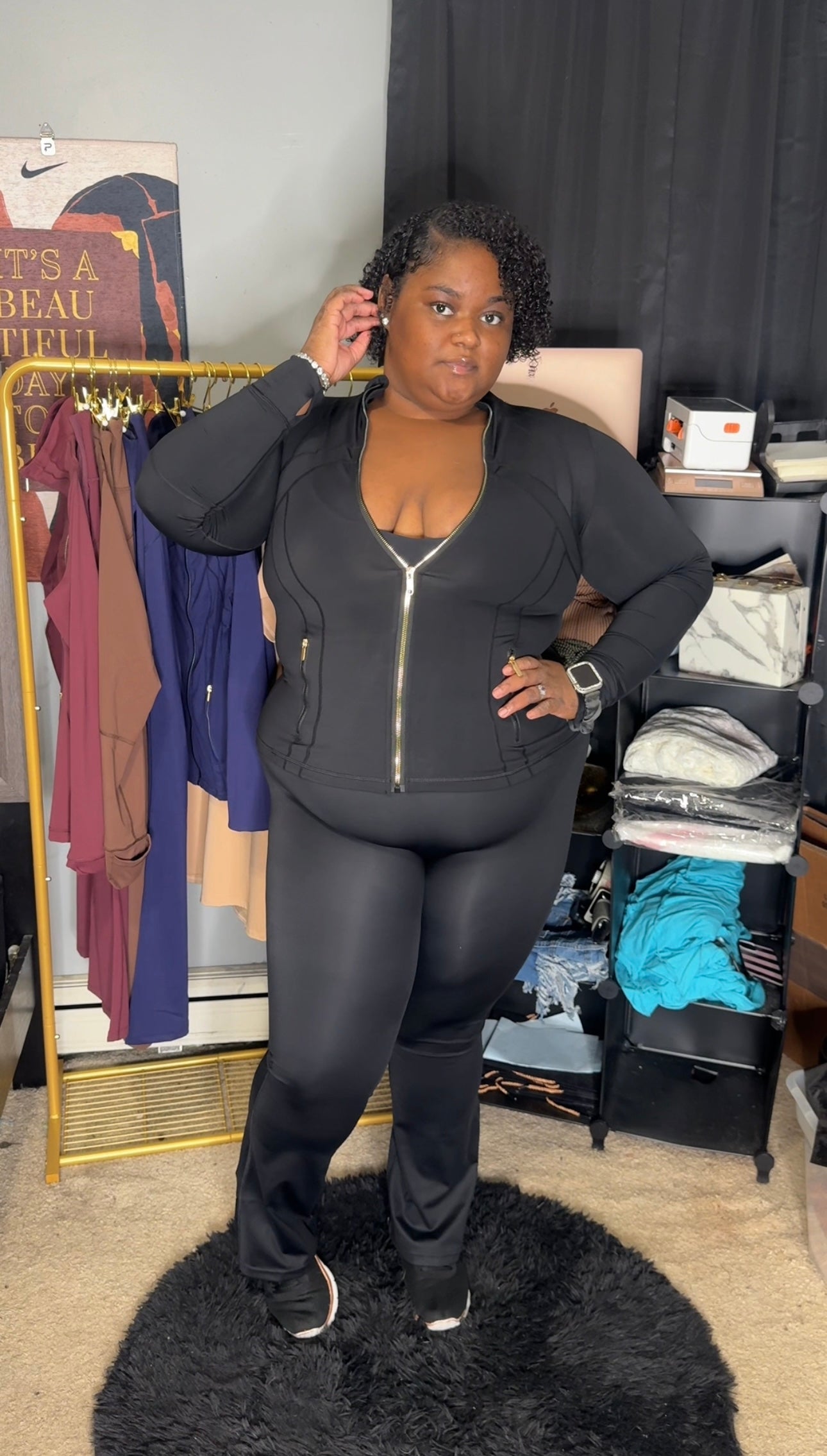 LKC Black Flared Active Pants