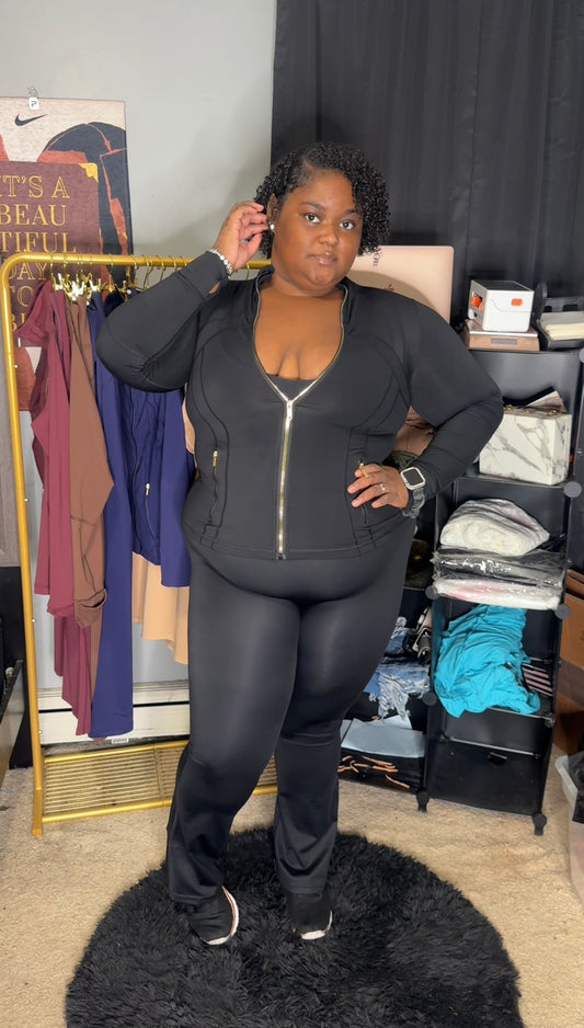 LKC Black Flared Active Pants