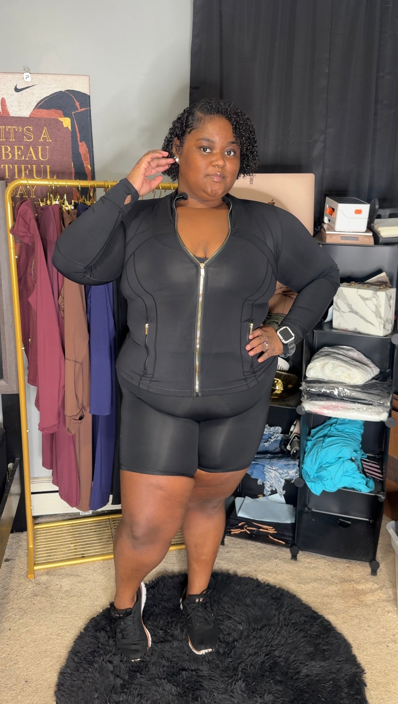 LKC Black Active Shorts