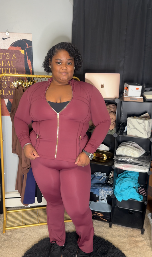 LKC Wine Flared Active Pants