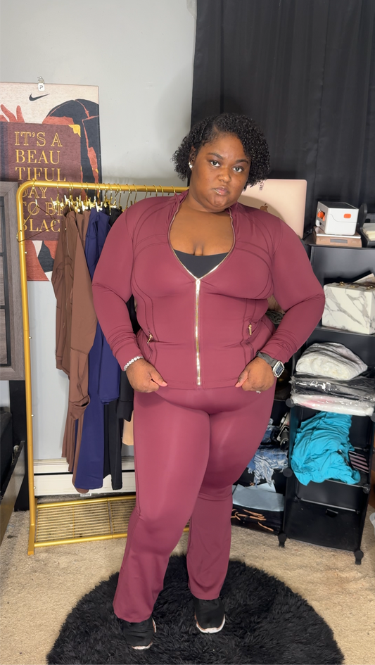 LKC Wine Fitted Active Jacket